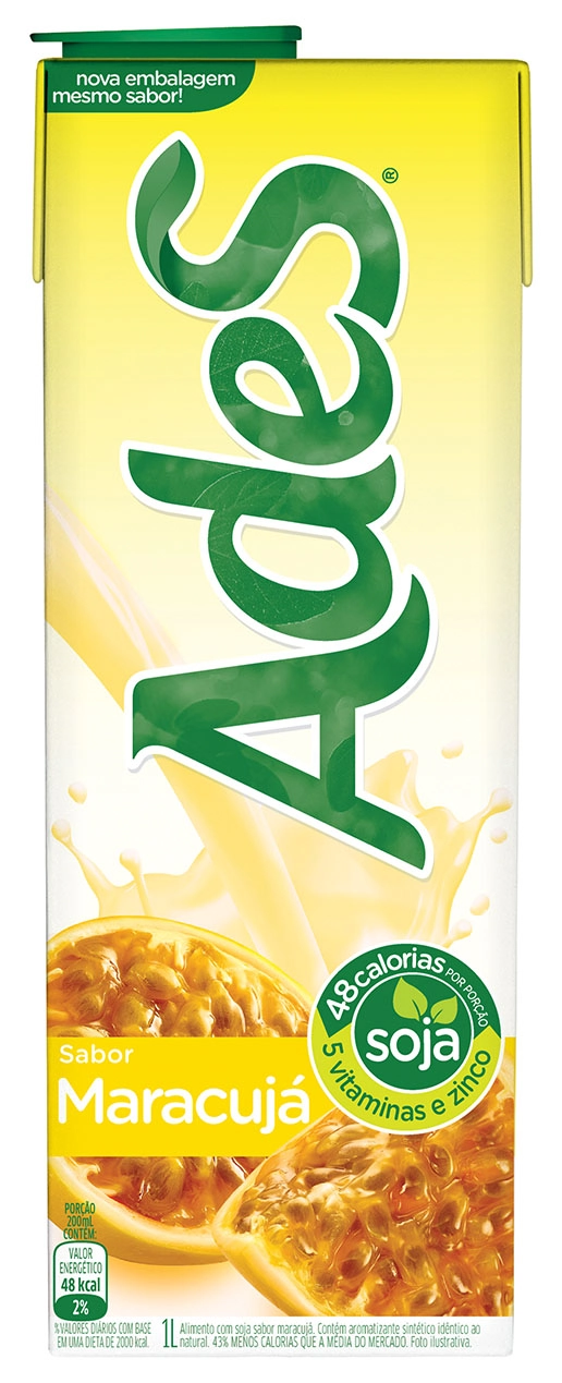 Bebida De Soja Ades Maracujá 1l