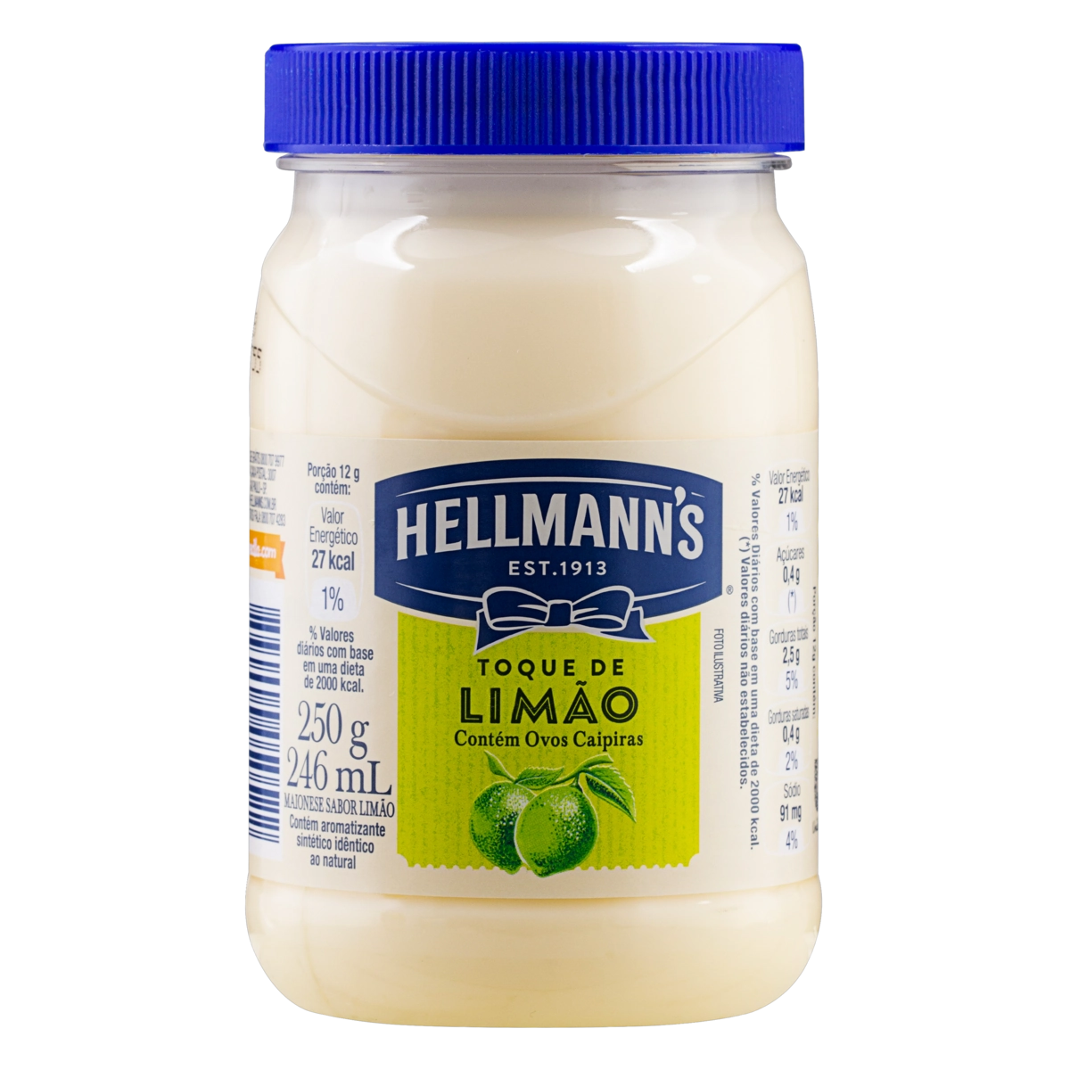 Maionese Com Toque De Limão Hellmanns Pote 250g