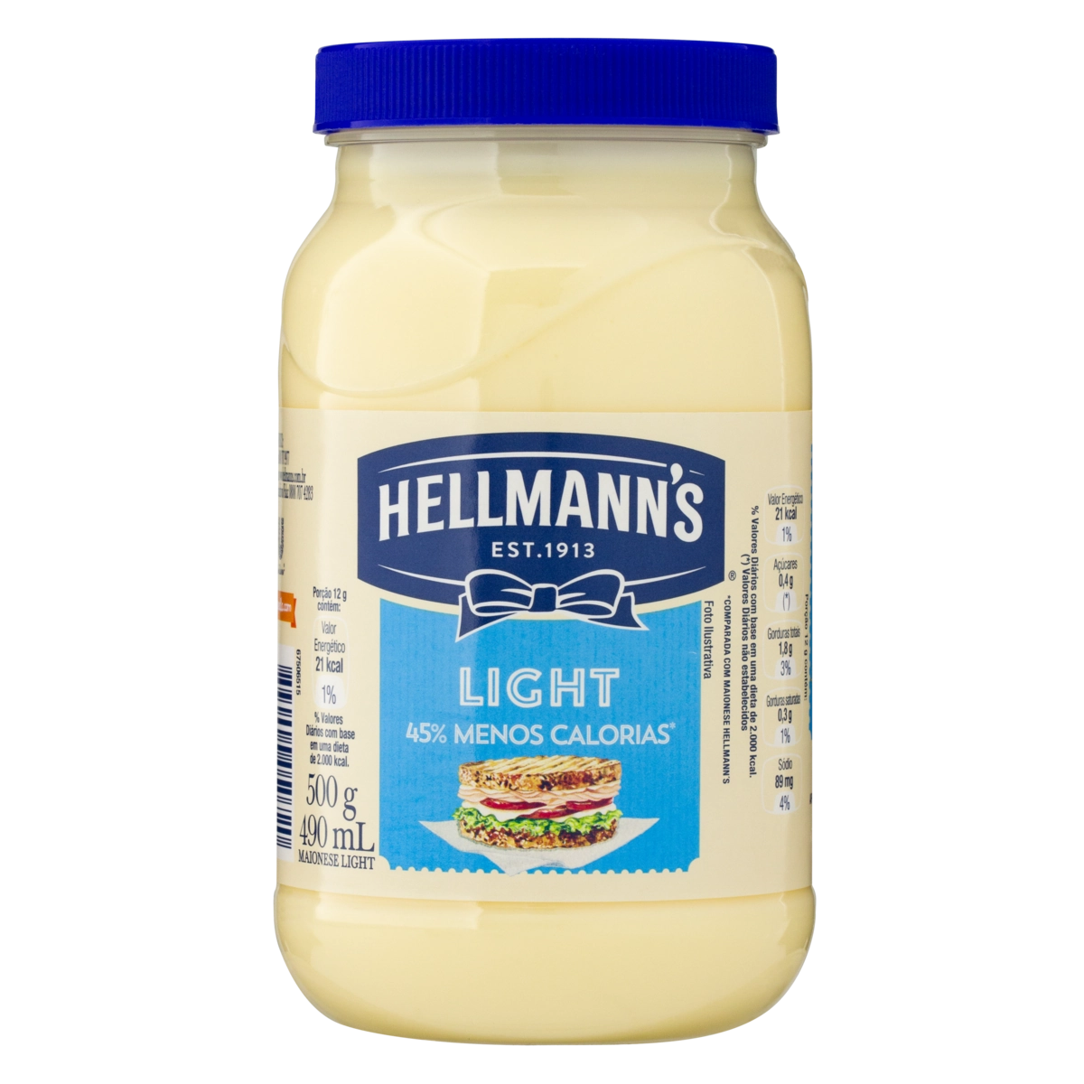 Maionese Light Hellmanns Pote 500g