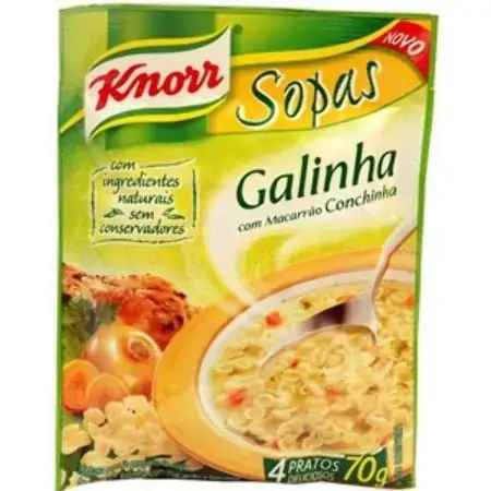 Sopa Knorr Galinha Com Macarrão Conchinha