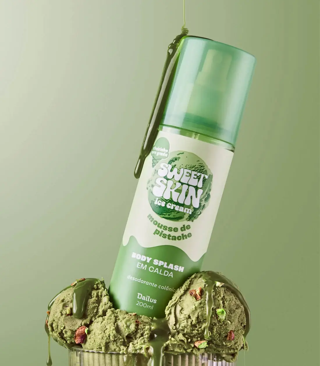 Body Splash Em Calda Mousse De Pistache Sweet Skin