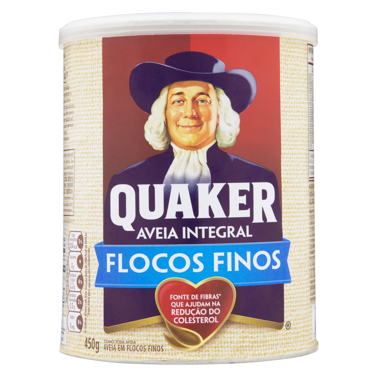 Aveia Em Flocos Finos Quaker Lata 450g