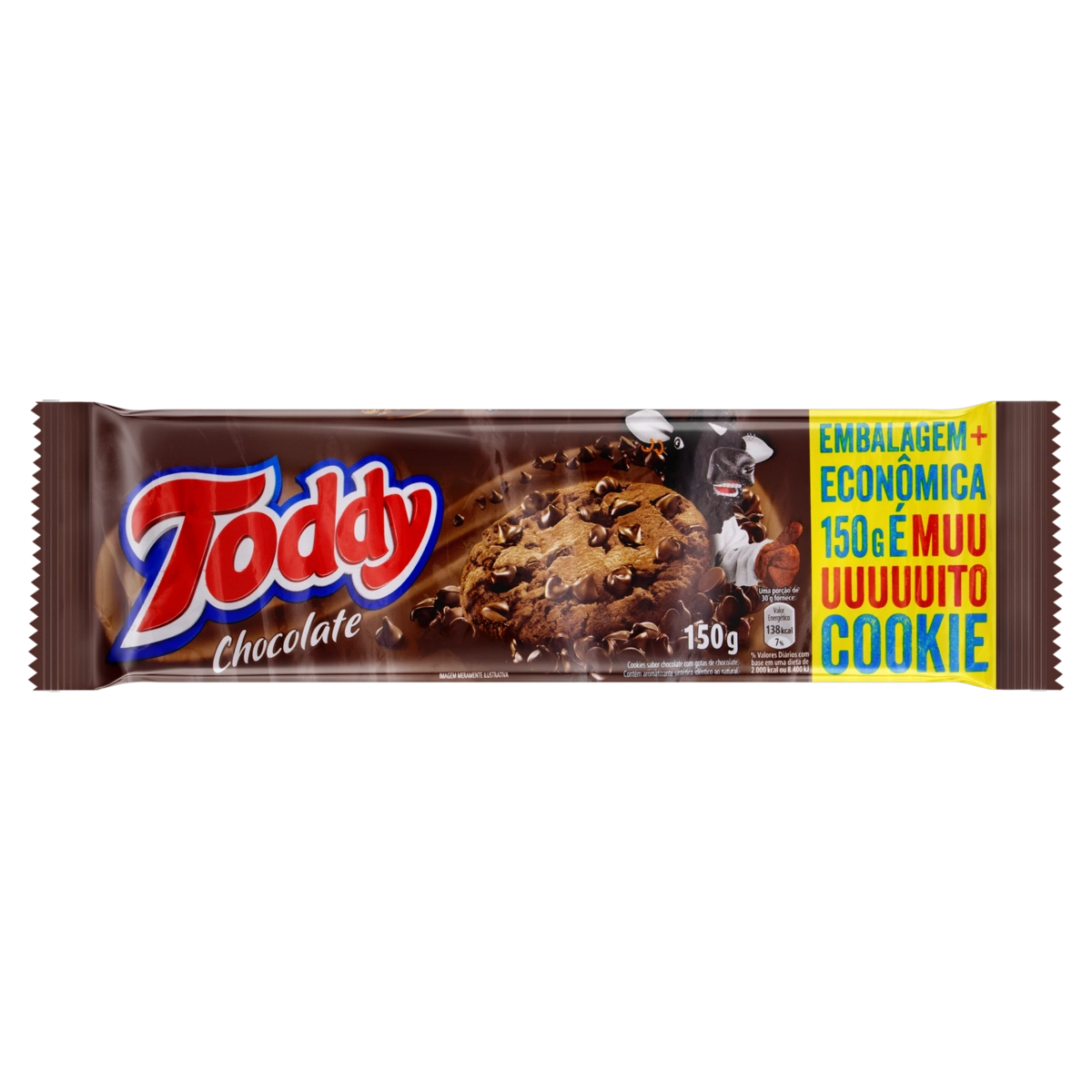 Biscoito Cookie Chocolate Com Gotas De Chocolate Toddy Pacote 150g