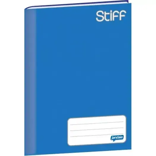 Caderno Capa Dura Brochura 1/4 Azul Jandaia Stiff 140mm X 200mm 96 Folhas