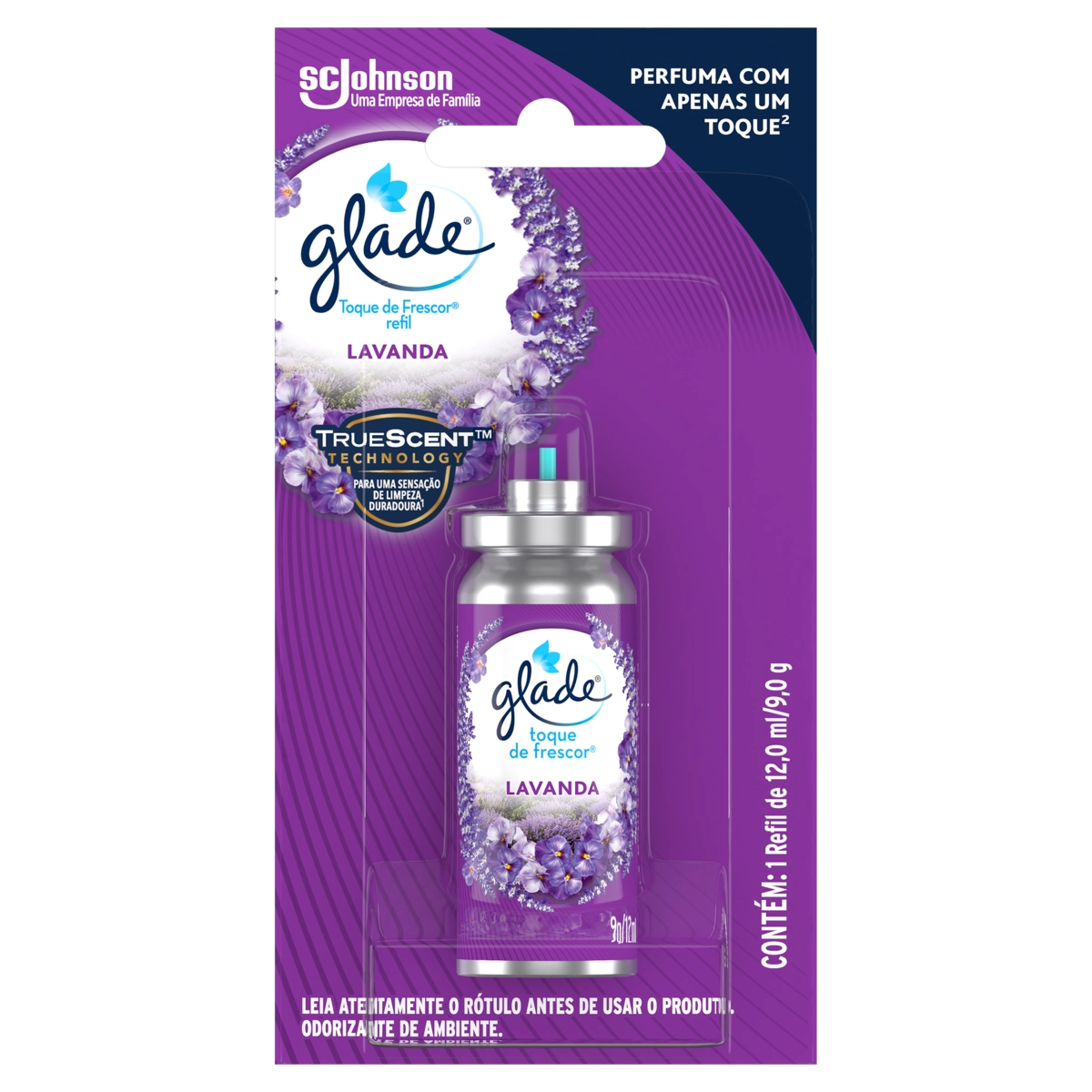 Odorizador De Ambiente Lavanda Glade Toque De Frescor Blister 12ml Refil