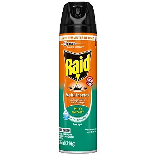Inseticida Aerossol Multi Insetos Base água óleo De Eucalipto Raid Frasco 285ml Spray