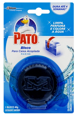 Detergente Sanitário Bloco Para Caixa Acoplada Marine Pato 40g