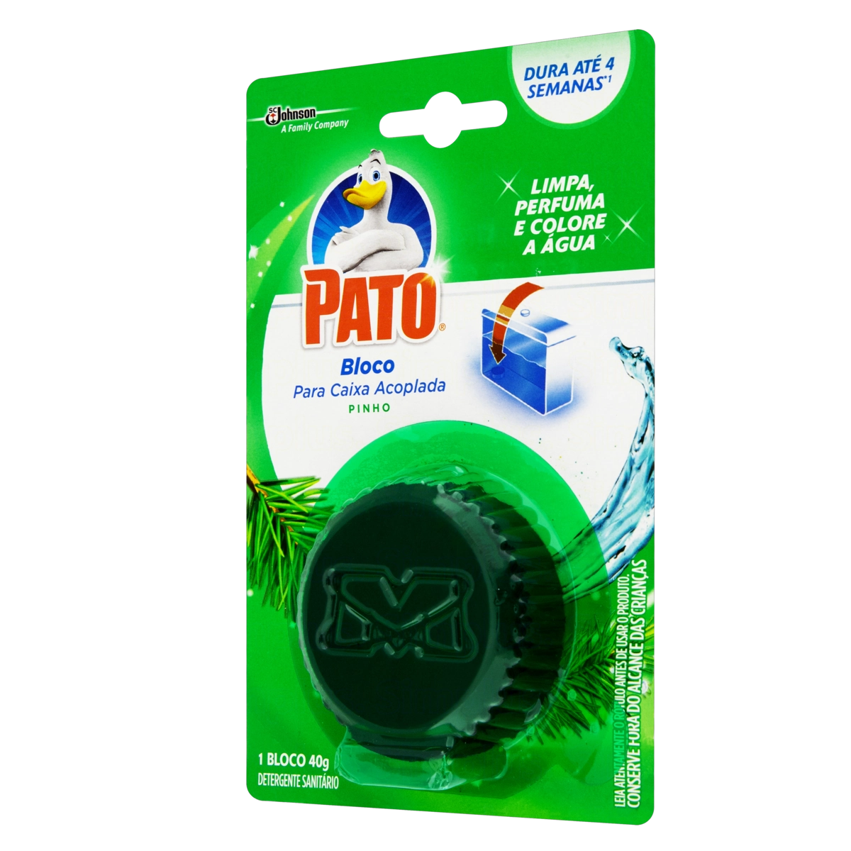 Detergente Sanitário Bloco Para Caixa Acoplada Pinho Pato 40g