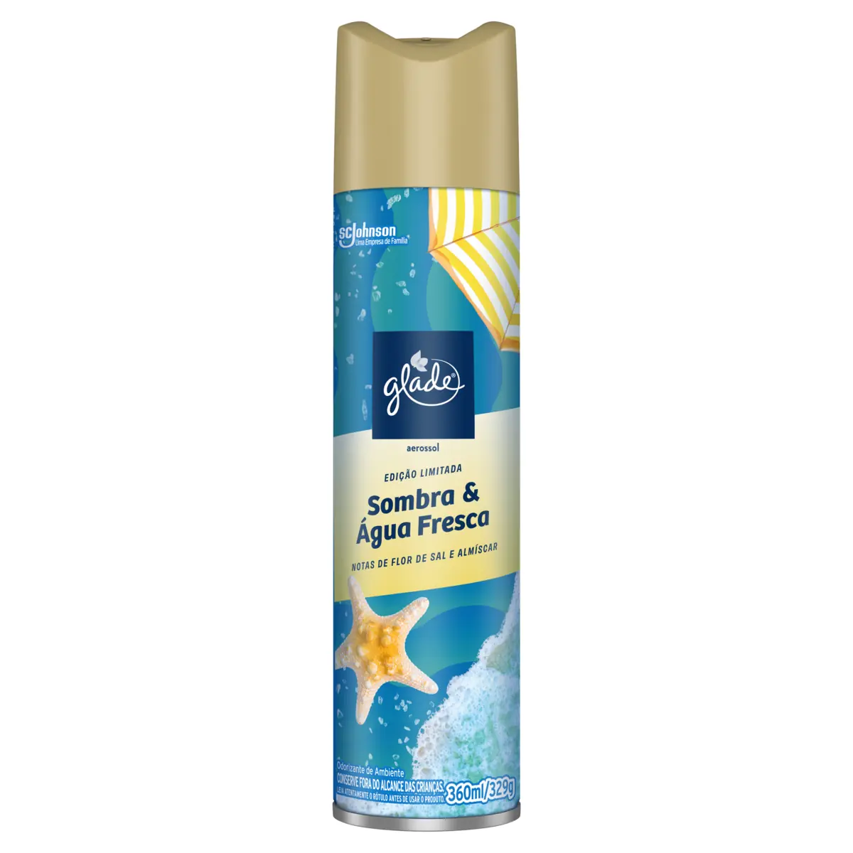 Odorizador De Ambiente Aerossol Sombra água Fresca Glade Frasco 360ml Spray