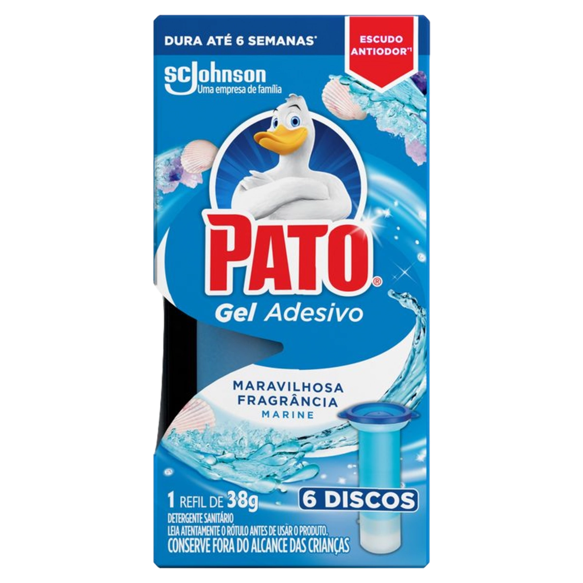 Detergente Sanitário Gel Adesivo Marine Pato 38g Refil