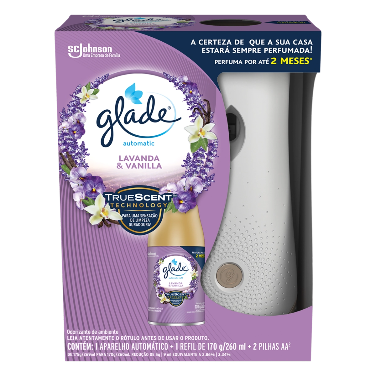 Aparelho E Odorizador De Ambiente Lavanda Vanilla Glade Automatic Caixa 269ml