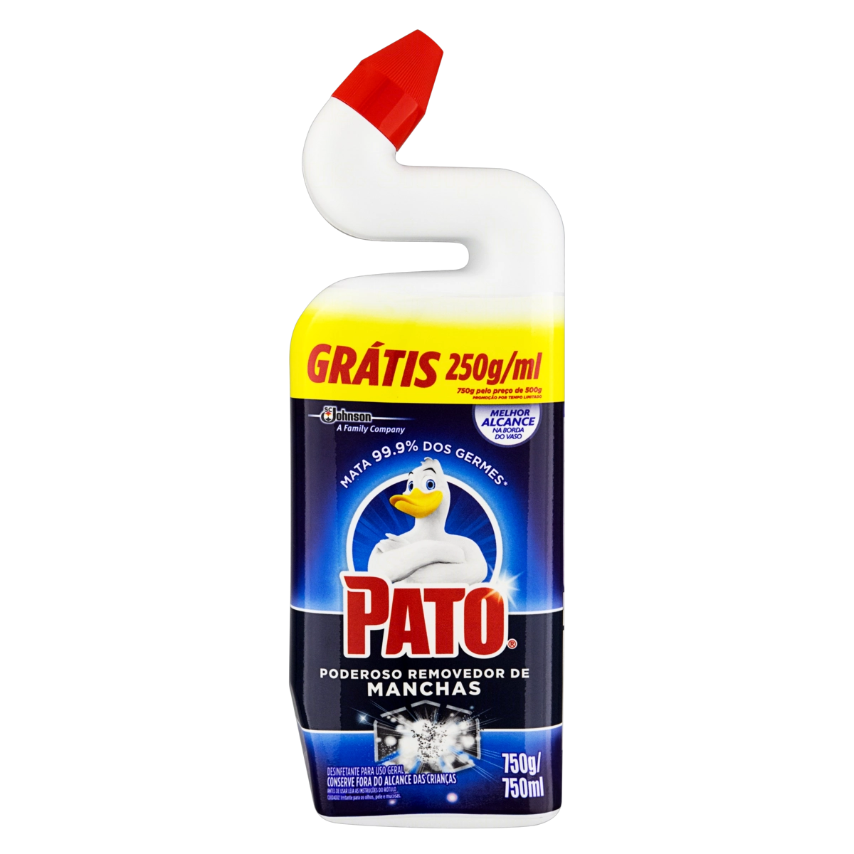 Desinfetante Uso Geral Pato Poderoso Removedor De Manchas Squeeze 750ml Grátis 250g/ml