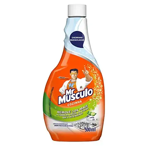 Limpador Desengordurante Cozinha Limão Mr Músculo Frasco 500ml Refil
