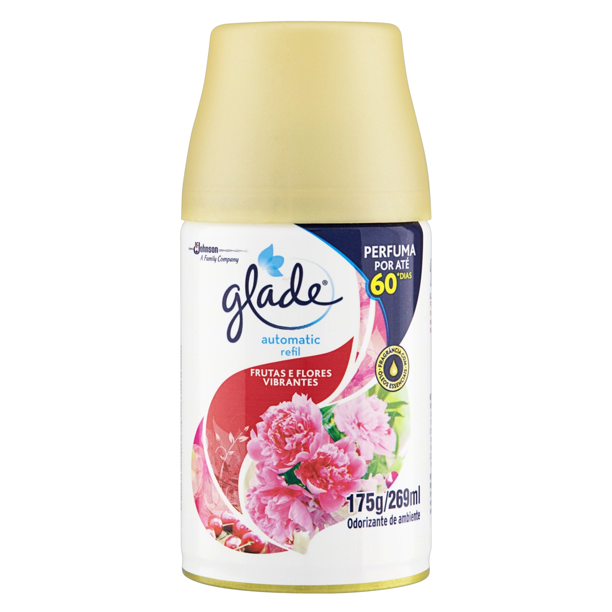 Odorizador De Ambiente Frutas E Flores Vibrantes Glade Automatic Frasco 269ml Refil