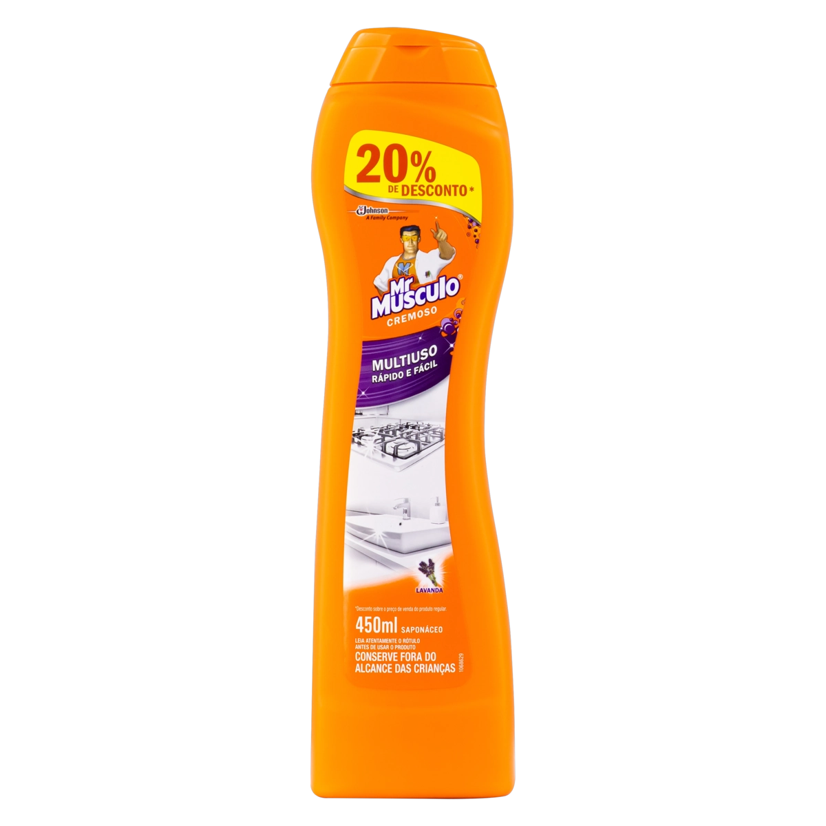 Saponáceo Cremoso Multiuso Lavanda Mr Músculo Squeeze 450ml Grátis 20 De Desconto