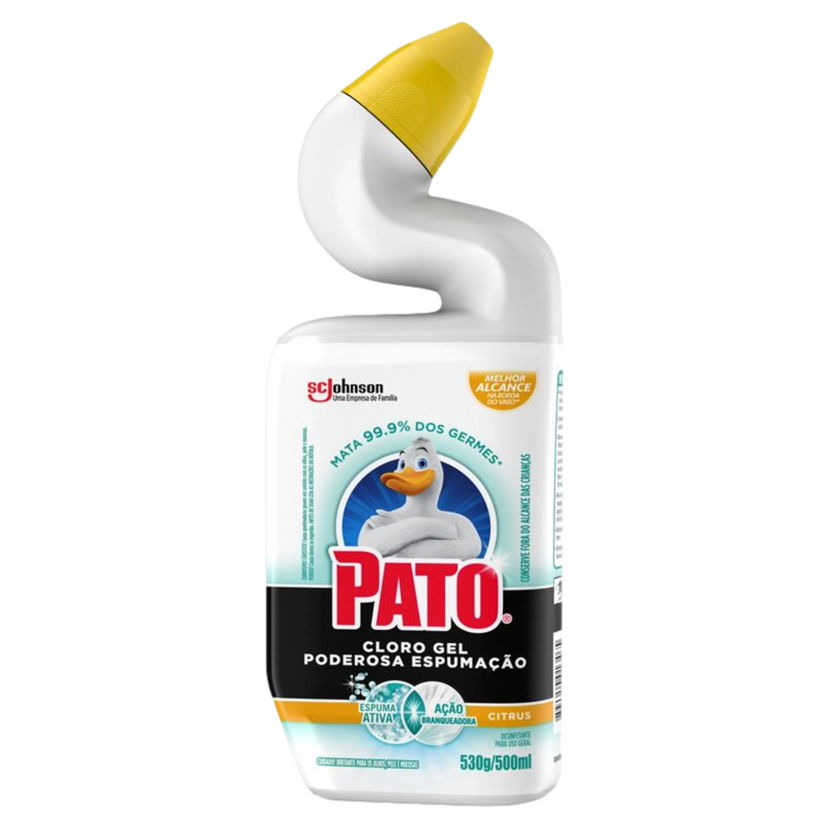 Desinfetante Uso Geral Cloro Gel Citrus Pato Poderosa Espumação Squeeze 500ml