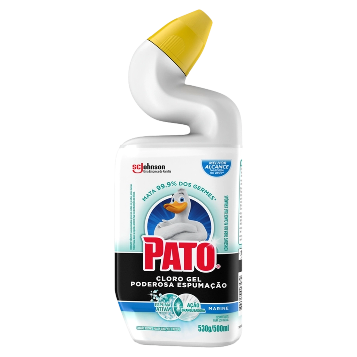 Desinfetante Uso Geral Cloro Gel Marine Pato Poderosa Espumação Squeeze 500ml