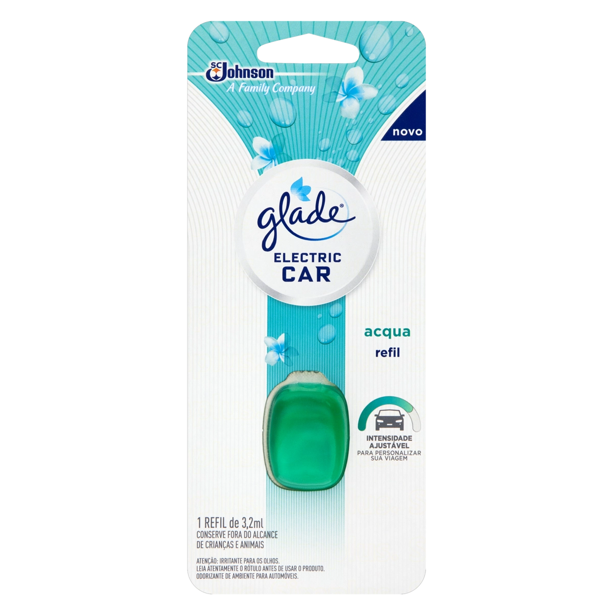 Odorizador Automotivo Acqua Glade Electric Car Blister 3,2ml Refil