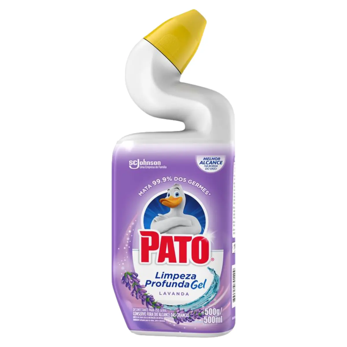 Desinfetante Gel Uso Geral Lavanda Pato Limpeza Profunda Squeeze 500ml