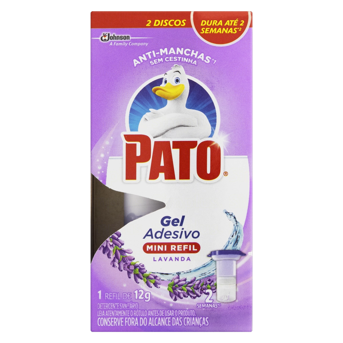 Detergente Sanitário Gel Adesivo Lavanda Pato 12g Refil
