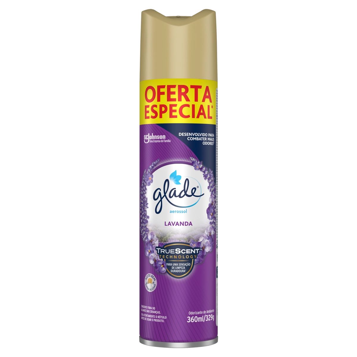 Odorizador De Ambiente Aerossol Lavanda Glade Frasco 360ml Spray Oferta Especial