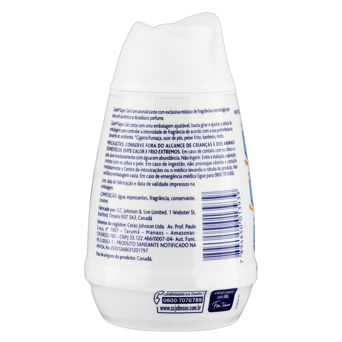 Odorizador De Ambiente Toque De Maciez Glade Super Gel Frasco 170g