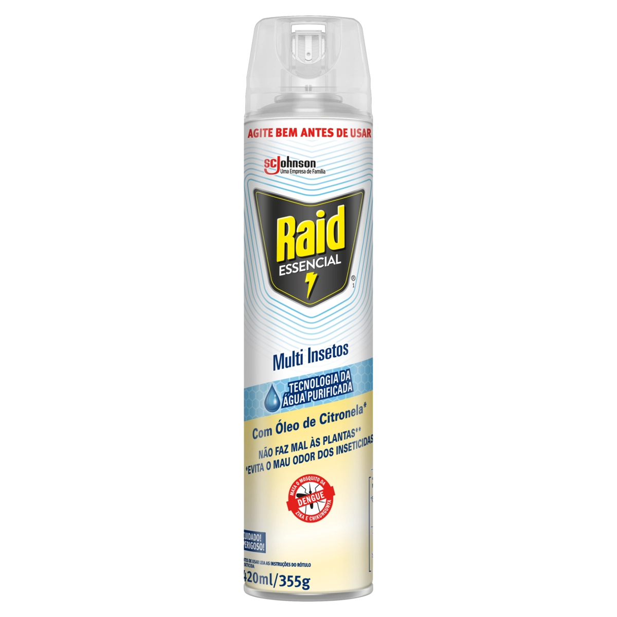 Inseticida Aerossol Multi Insetos óleo De Citronela Raid Essencial Frasco 420ml Spray