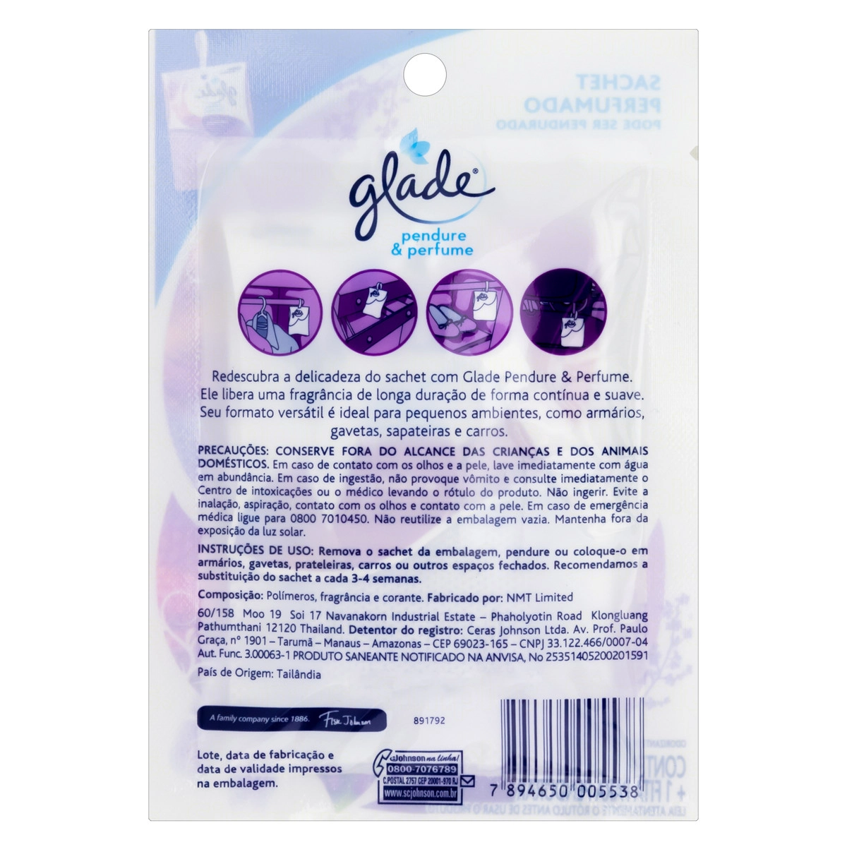 Odorizador De Ambiente Lavanda Glade Pendure Perfume