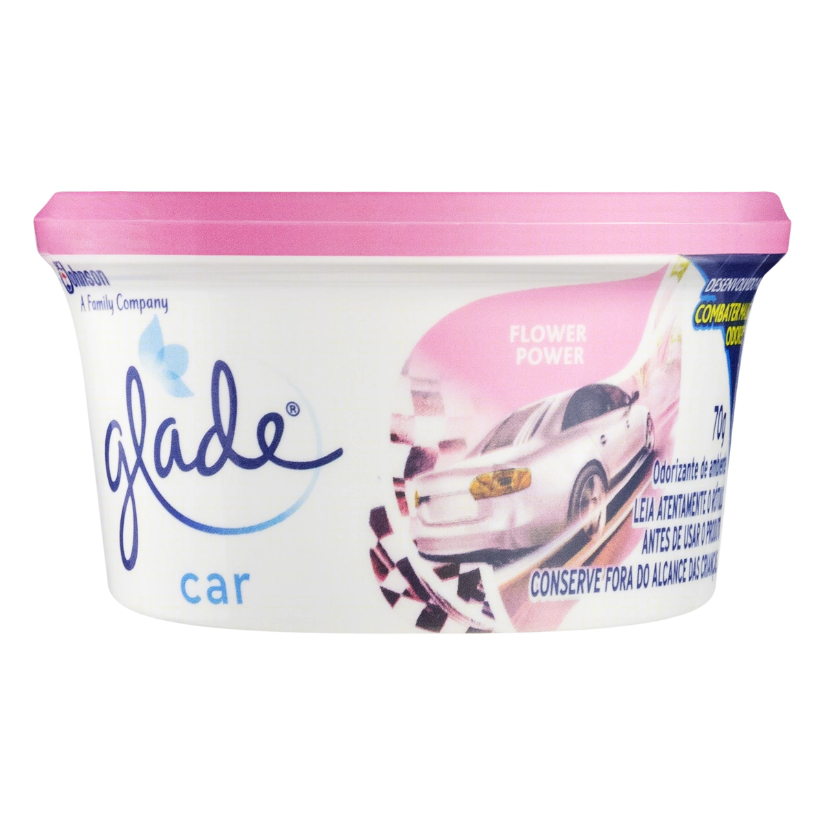 Odorizador Gel Automotivo Flower Power Glade Car Pote 70g