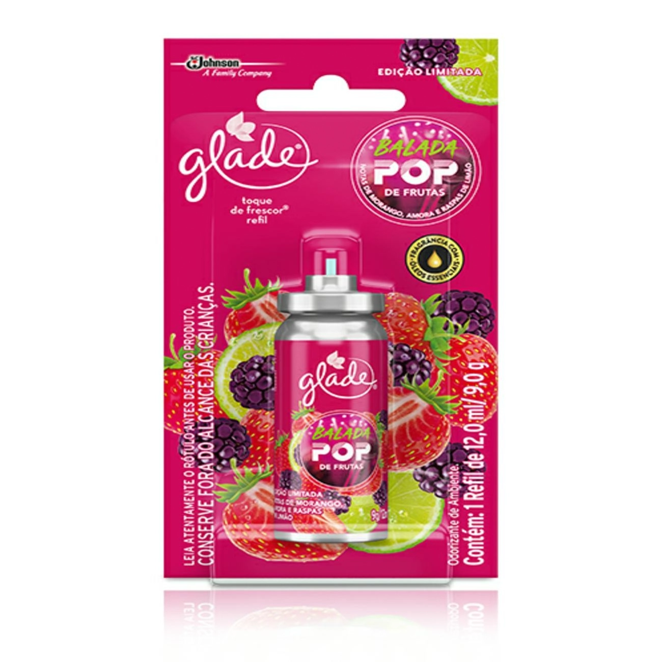 Odorizador De Ambiente Balada Pop De Frutas Glade Blister 12ml Refil