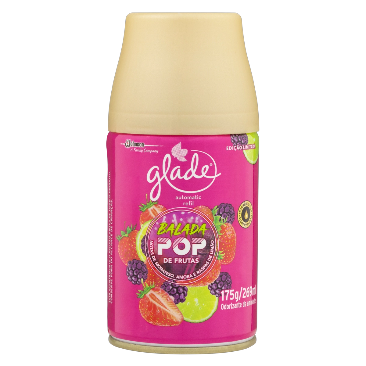 Odorizador De Ambiente Balada Pop De Frutas Glade Automatic Frasco 269ml Refil
