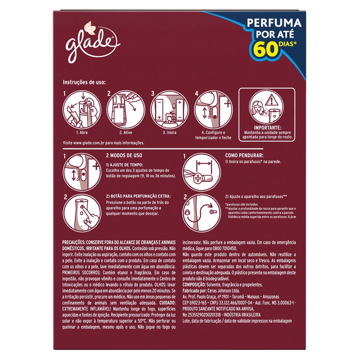 Aparelho E Odorizador De Ambiente Madeira E Rosa Relaxante Frozen Ii Glade Automatic Caixa 296ml