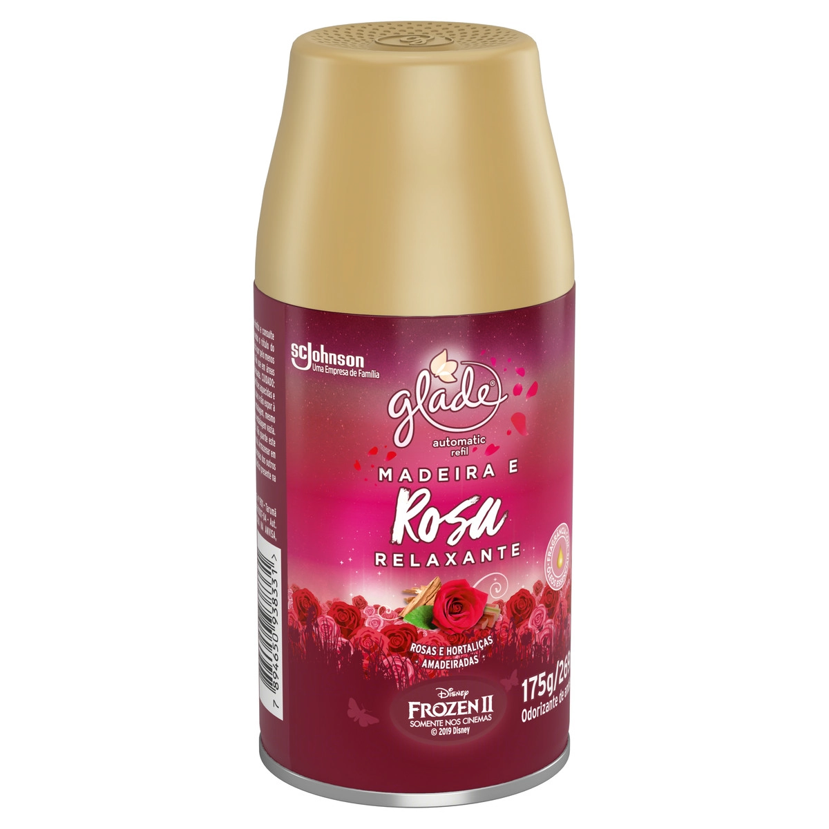 Odorizador De Ambiente Madeira E Rosa Relaxante Frozen Ii Glade Automatic Frasco 269ml Refil