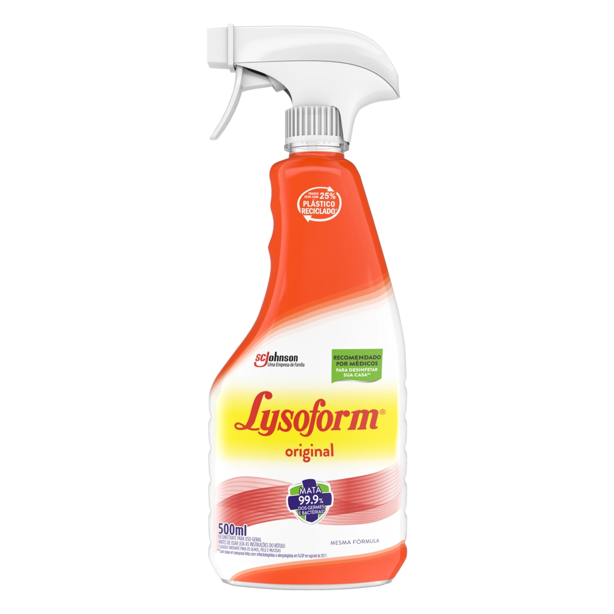 Desinfetante Uso Geral Original Lysoform Frasco 500ml Borrifador