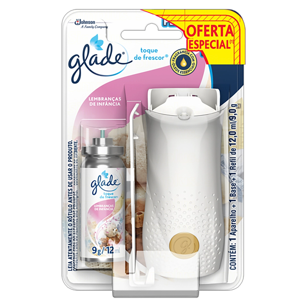 Aparelho E Odorizador De Ambiente Lembranças De Infância Glade Toque De Frescor Blister 12ml Oferta