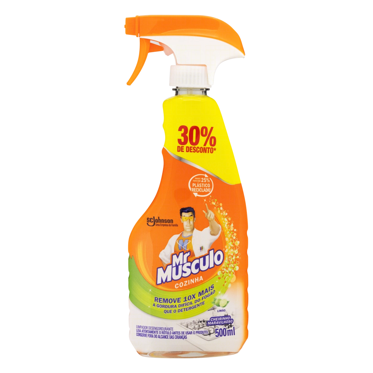 Limpador Desengordurante Cozinha Limão Mr Músculo Frasco 500ml Borrifador Oferta Especial