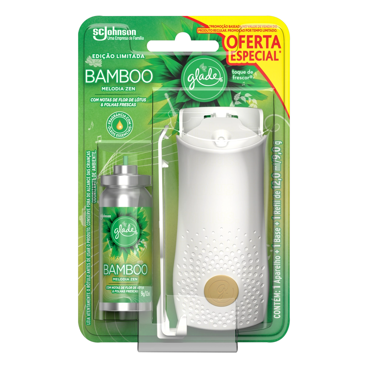 Aparelho E Odorizador De Ambiente Bamboo Glade Toque De Frescor Blister 12ml