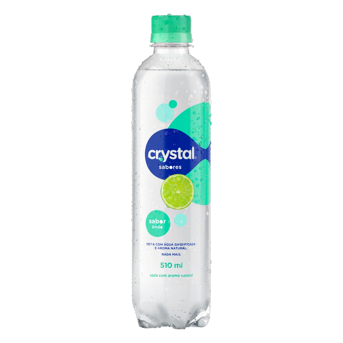 água Saborizada Com Gás Limão Crystal Sabores Garrafa 510ml