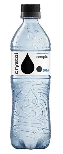 água Mineral Natural Com Gás Crystal Garrafa 500ml