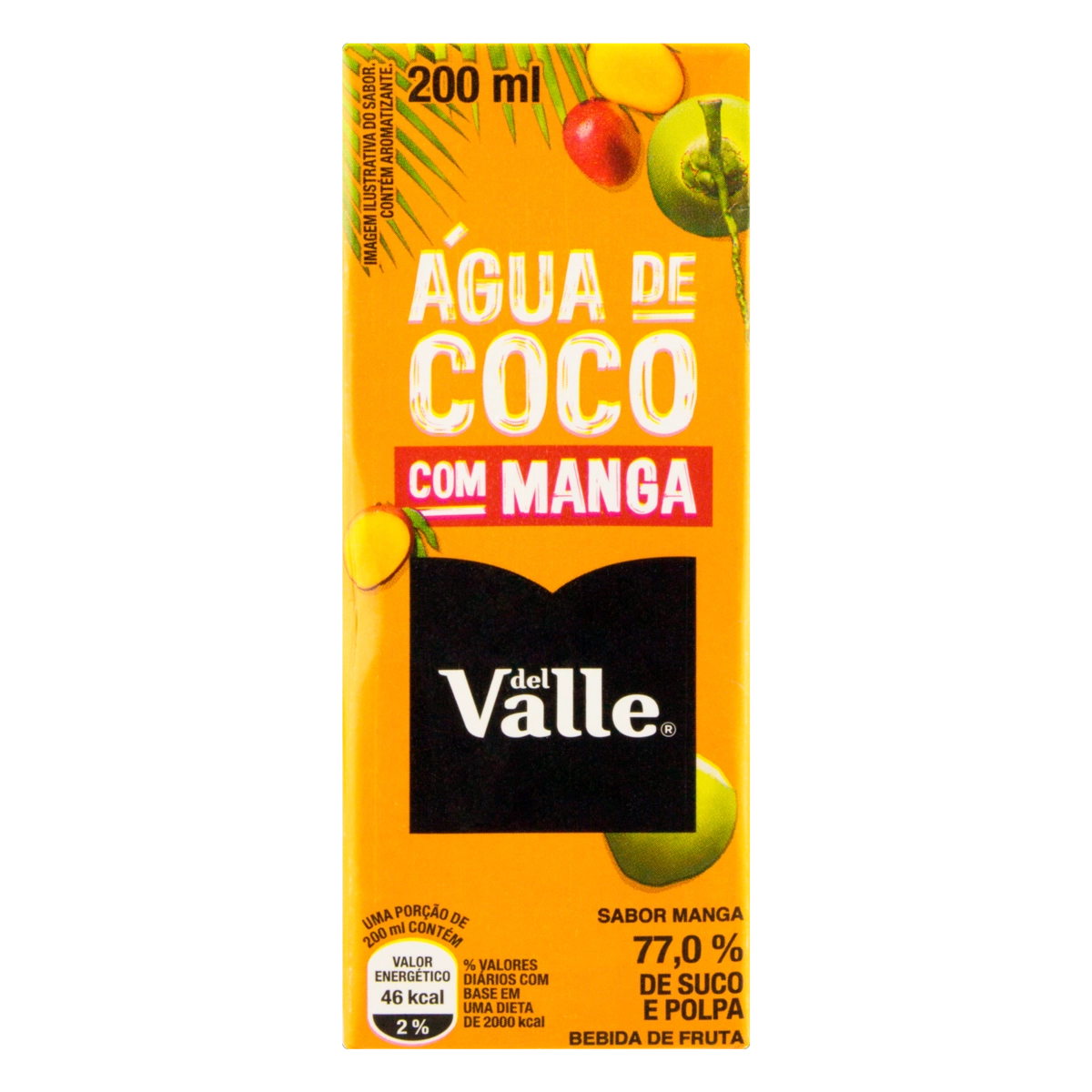 água De Coco Manga Del Valle Caixa 200ml