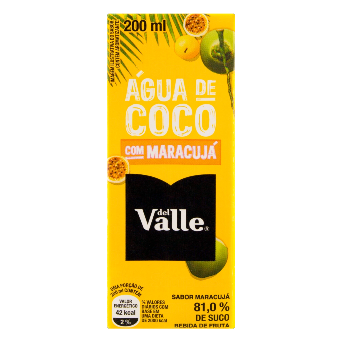 água De Coco Maracujá Del Valle Caixa 200ml