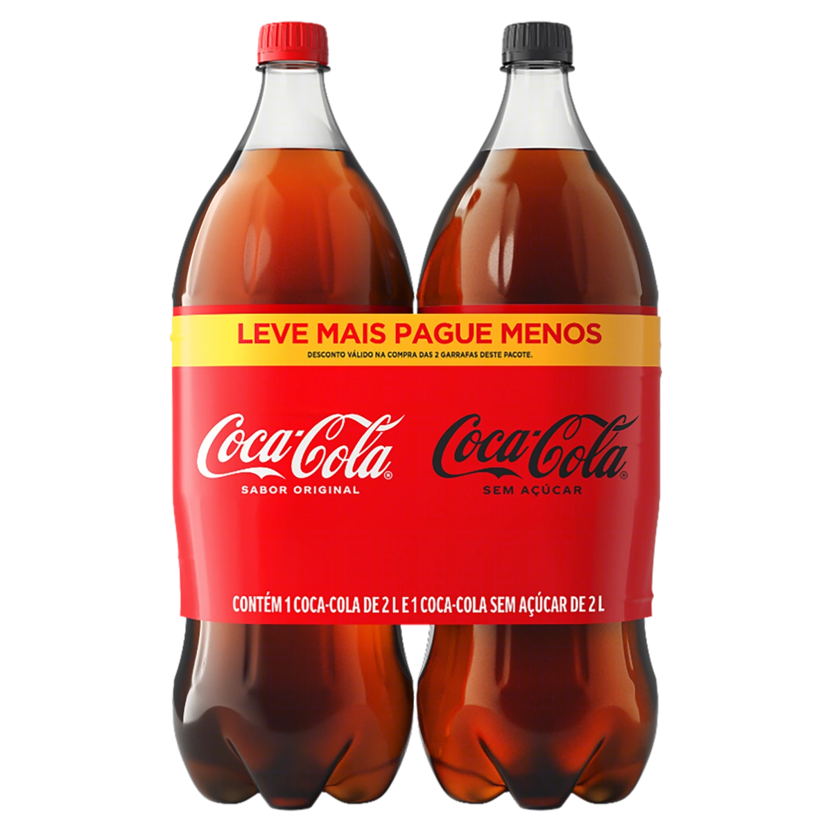 Kit Refrigerante Coca Cola Original Coca Cola Sem Açúcar 2l Cada Leve Mais Pague Menos