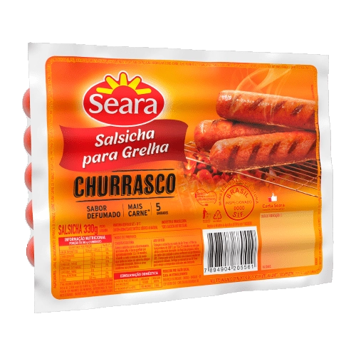 Salsicha Para Grelha Defumada Seara Churrasco 330g 5 Unidades