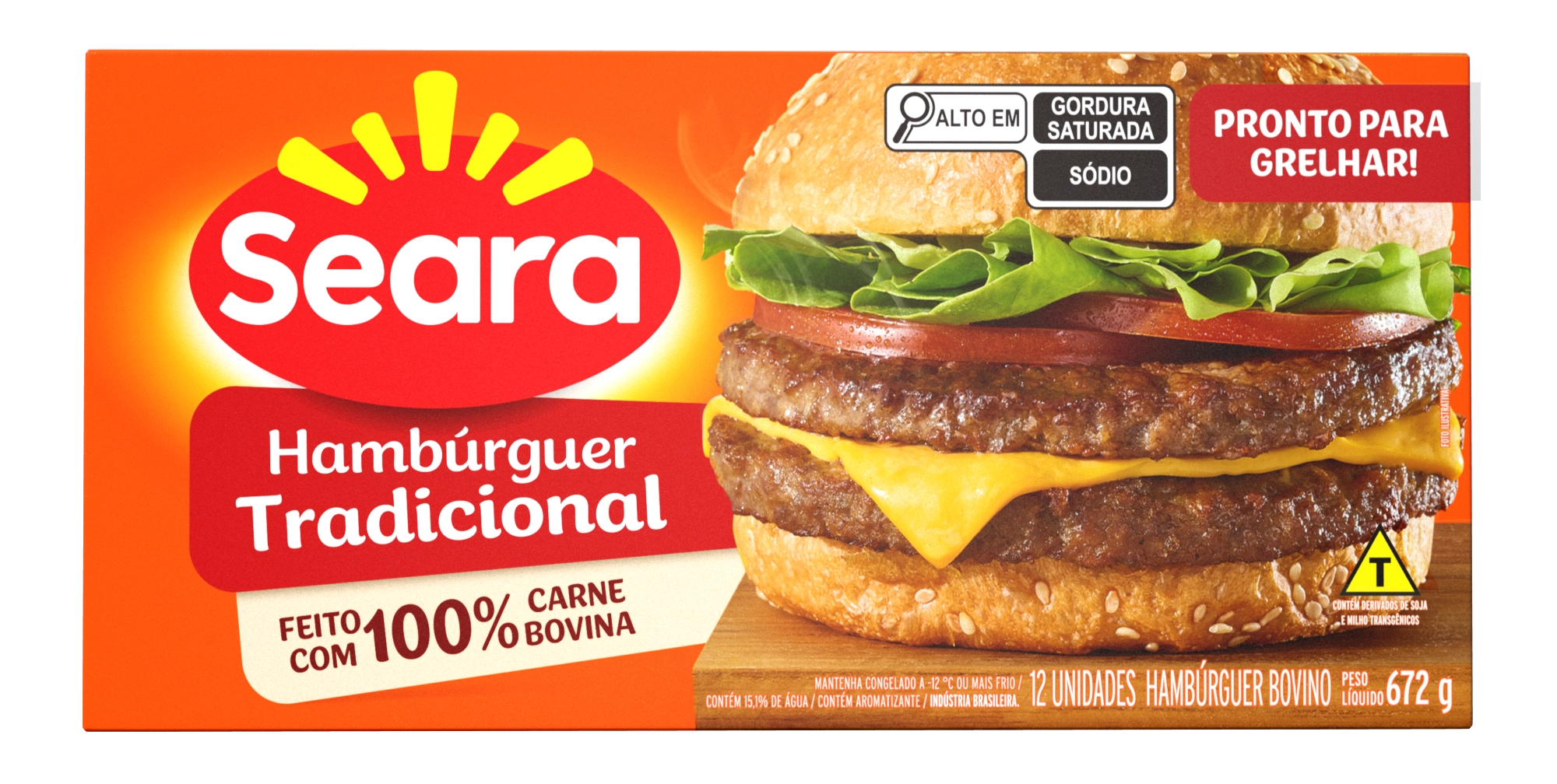 Hamburguer Seara Bov 672gr