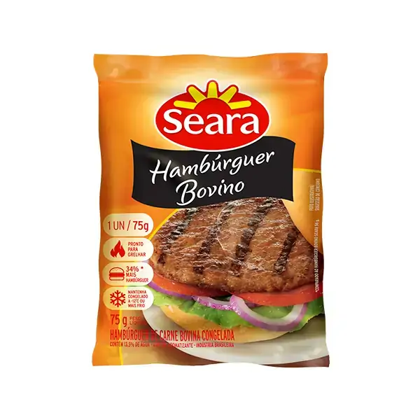 Hamburger Seara Bovino 75g