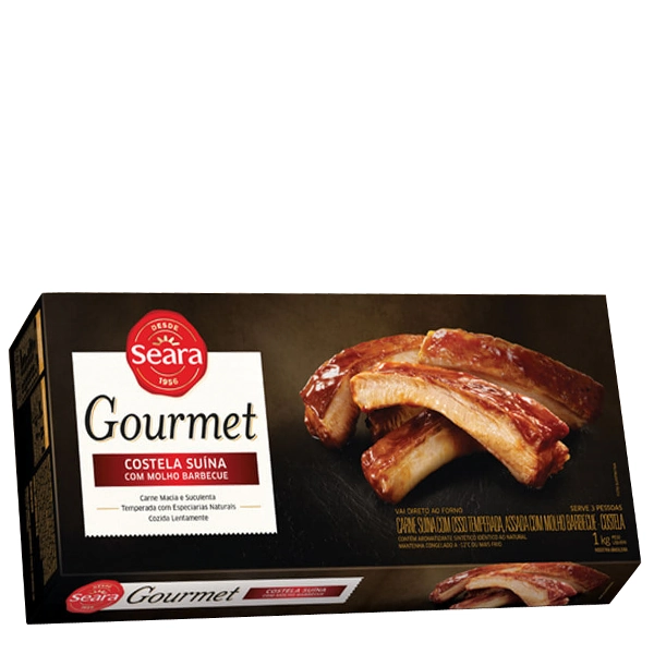 Costela Suína Com Molhor Barbecue Seara Gourmet 1kg