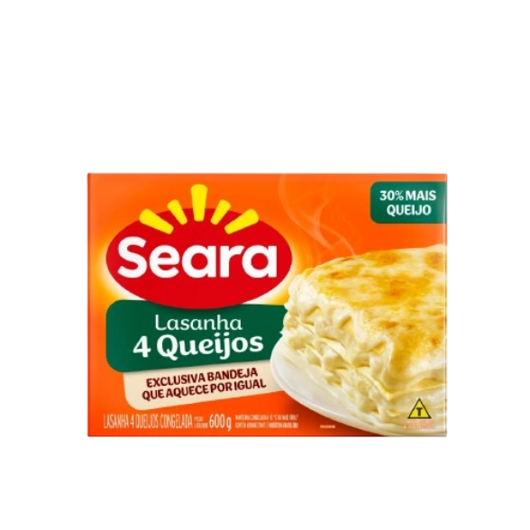 Lasanha Seara 4 Queijos 600gr