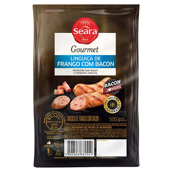 Ling Frango Seara Gourmet C/bacon 500g