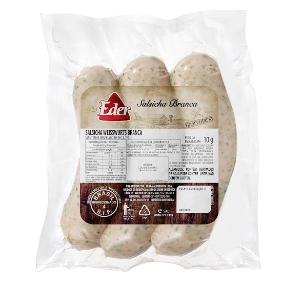 Salsicha Weisswurst Branca Cry Eder