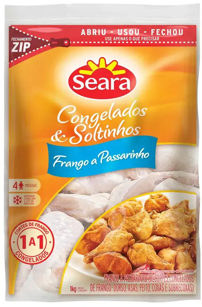 Frango A Passarinho Seara 1kg Iqf Temperado